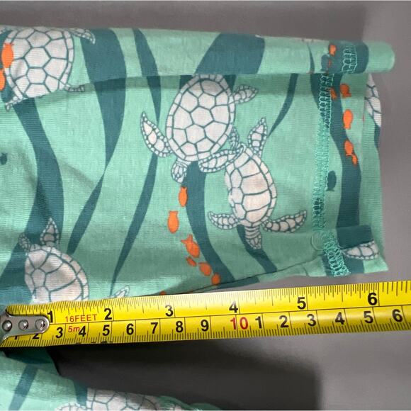 Tea Collection Boys Green Turtle Pajama Set Size 8 - Picture 6 of 8